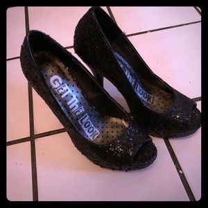 Sparkly Black 5 inch Stilettos